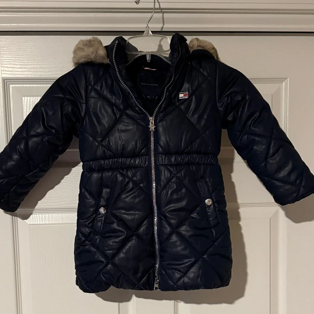 Tommy Hilfiger Girls Navy Puffer Jacket